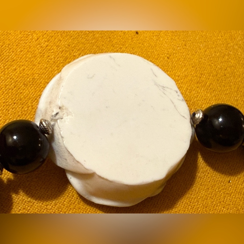 Beaded Large Floral Ceramic Statement Necklace - image 8